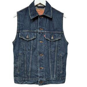 Levis Type III Trucker Denim Vest Mens Small Blue Jean Classic Unisex